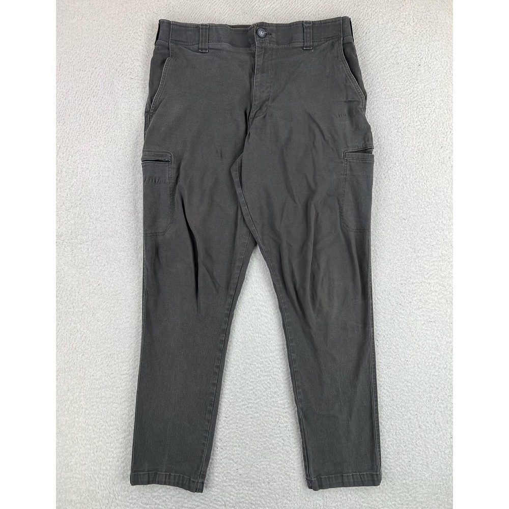 Lee Extreme Motion Pants Mens 34x34 Gray Relaxed Fit Canvas Cargo Stretch